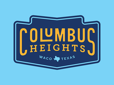Columbus Heights blue brand columbus heights identity logo waco