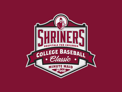 Shriner College Classic astros baseball homeplate minute park shriner vector