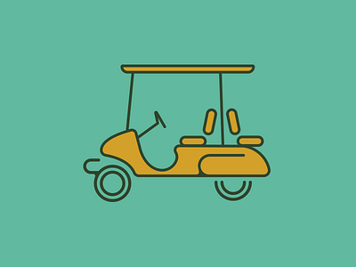 CART LIFE cart golf illustration line