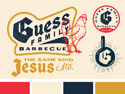 Guess Family Finals barbecue bbq illustration meat texas type vintage