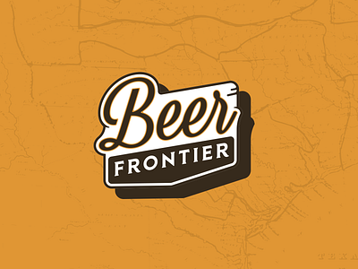 Beer Frontier badge beer sign texas