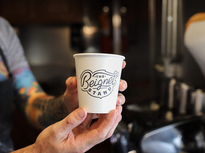 The Beignet Stand beignet brand brand design branding coffee food food truck logo