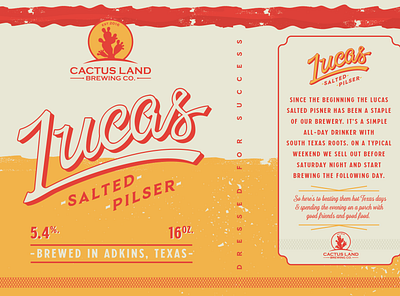 Lucas Salted Pilsner beer beer branding can classic design type