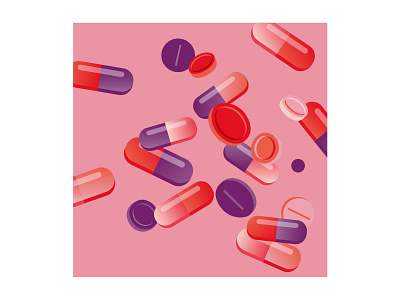Ibiza design illustration pill pink vector