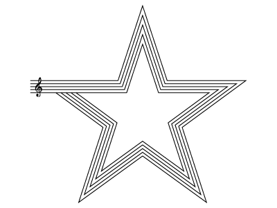 Merry music christmas! christmas geometry identity illustration lines music symbol vector
