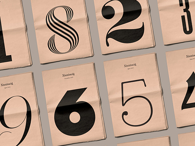 Xiuxiueig branding design editorial editorial design identity newspaper numbers typography
