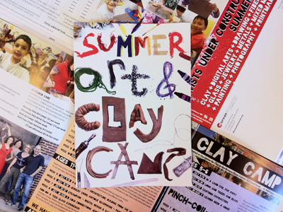 Summer Art & Clay Camp 2012 adobe indesign art brochure camp clay type