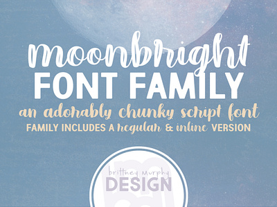 Moonbright Font Family branding design logo script typography
