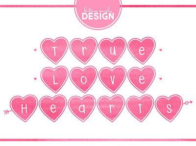 True Love Hearts Font design fonts hearts valentines