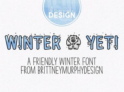 Winter Yeti Font font fonts silly typography winter yeti