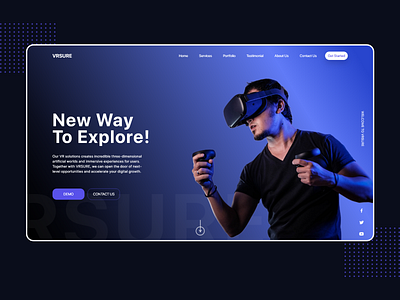 Landing page for AR/VR Start-Up