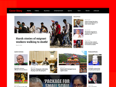 Cover Story News Website Design