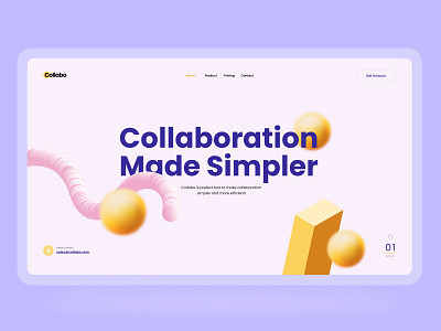 Collaboration Tool Website Design collaboration design minimal productivity saas saas website web design website website concept websites