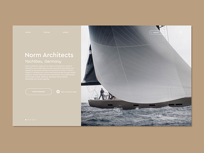 Norm Architects | Yachtbau Website design ui uidesign webdesign website yacht yachting