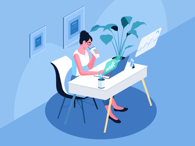 Office Illustration 2 by YNG724 on Dribbble