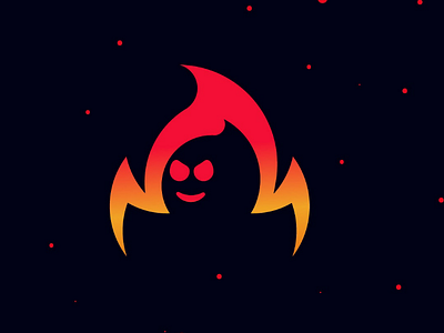 Ghost fire logo, colored version