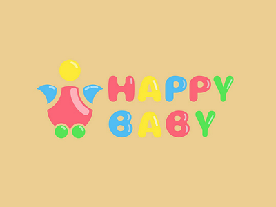 HAPPY BABY, Colored version brand branding creative design flat logo