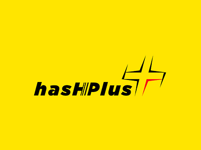 HashPlus logo, colored version! application branding clean concept creative design flat job logo minimalist