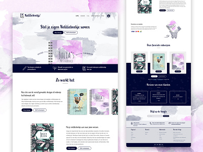 Design your own Notebook Landing Page customizable customize product customizer notebook notebooks web design webdesign website website design