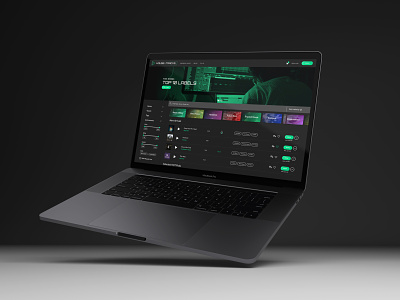 Music Marketplace UI Design dark dark theme ghost production green marketplace music music platform producers redesign ui design ui designer website