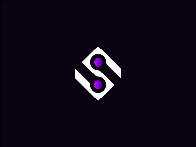 Letter S Logo Icon Concept dark letter letter s logo design purple