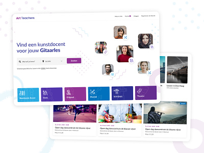 Art Teacher Platform Website Design branding platform purple web design website website design