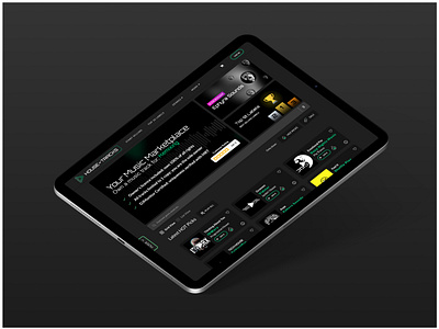 Music Marketplace UI dark dark theme ghost producing market music music landingpage music market music marketplace music tracks tracks tracks for sale ui web design website website design