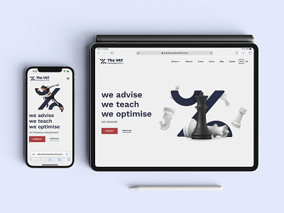 VAT / Taxes Firm - Website & Branding branding dark blue firm logo minimal minimalistic tax taxes vat web design website website design white
