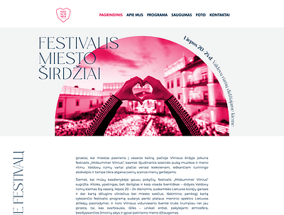 Midsummer festival 2020 Vilnius webdesign website