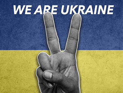 WE ARE UKRAINE branding design illustration logo peace typography ukraine vector