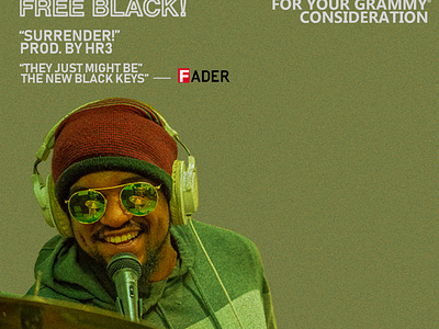 Free Black! "Grammy Consideration" poster branding design icon music art the grammys