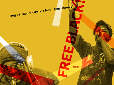 Free Black! Rubber City Jazz Fest 8-24-19 branding design icon music art