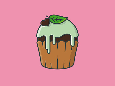 #Chocolatemintday on March 19th calendar chocolatemintday cupcake food holiday icon illustration mint observance vector