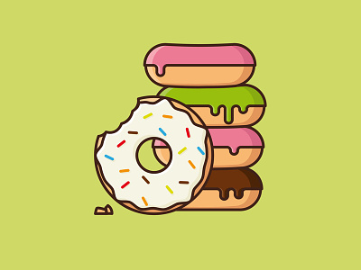 #FatThursday on February 20th donut food holiday icon illustration observance vector