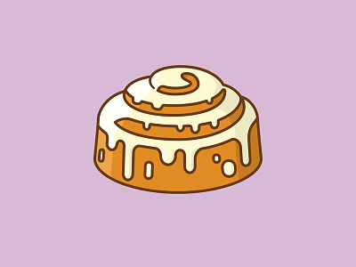 #StickyBunDay on February 21st calendar food icon illustration observance stickybunday sweet vector