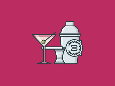 World #BartenderDay on February 24th calendar cocktail drink icon illustration martini observance vector