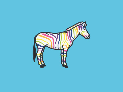 #RareDiseaseDay on February 29th icon illustration observance rainbow vector zebra