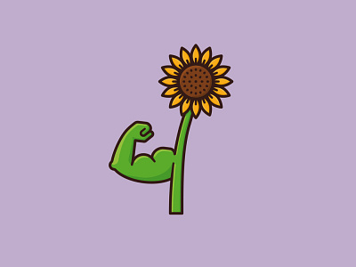 #PlantPowerDay on March 7th flower icon illustration muscles observance plant vector