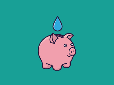 #WorldWaterDay on March 22nd icon illustration observance piggy bank vector water world water day