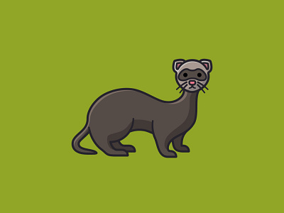 #FerretDay on April 2nd ferret icon illustration observance vector