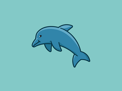 #DolphinDay on April 14th dolphin icon illustration observance vector