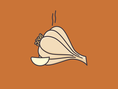 #GarlicDay on April 19th food icon illustration vector
