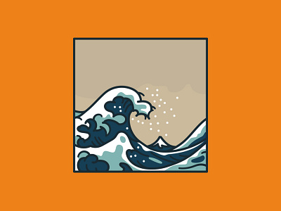 #MotherOceanDay on May10th hokusai icon illustration kanagawa vector wave