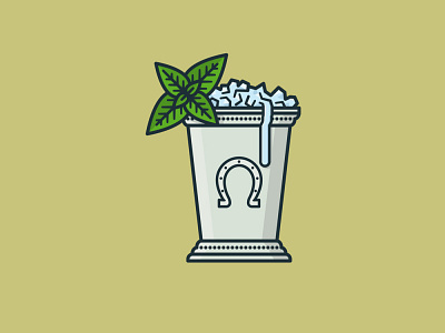 #MintJulepDay on May 30th beverage drink icon illustration mint julep observance vector