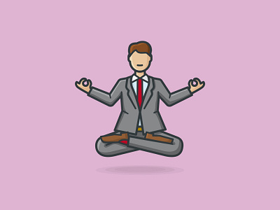 #WorldMeditationDay on May 31st businessman icon illustration observance vector