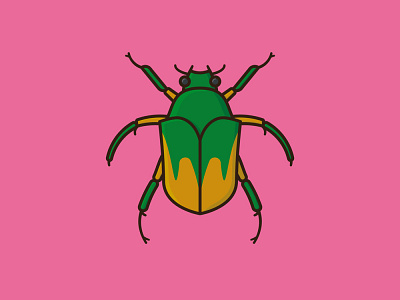 #JunebugDay on June 7th bug icon illustration insect observance vector