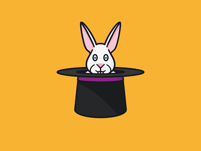 #MagicDay on June 14th icon illustration magic observance rabbit top hat vector