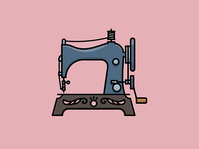 #SewingMachineDay on June 13th icon illustration observance sewing machine vector