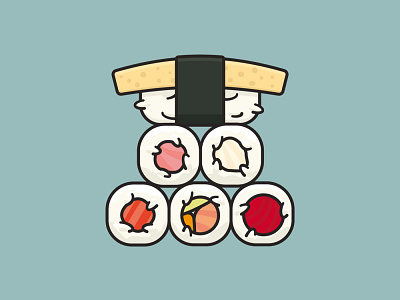 #InternationalSushiDay on June 18th food icon illustration observance sushi vector