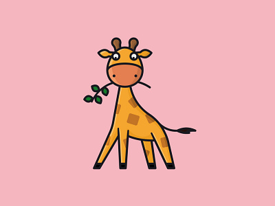 #GlobalGiraffeDay on June 21st giraffe icon illustration observance vector wildlife